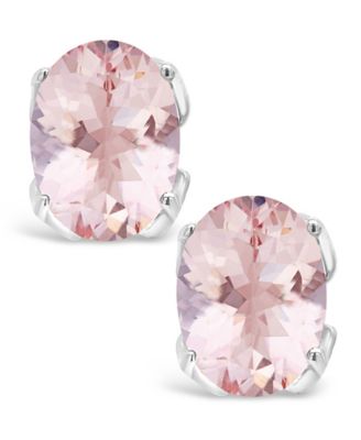 Morganite (2-1/3 ct. t.w.) Stud Earrings in 14K White Gold