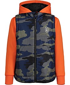 Big Boys Quilted Hybrid Puffer Jacket