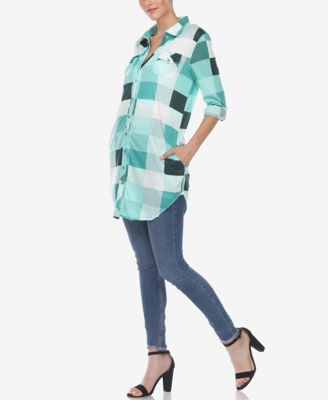 Women's Plaid Tunic Shirt