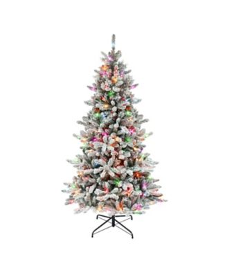 6.5FT Pre-Lit Flocked Bennington Fir Tree