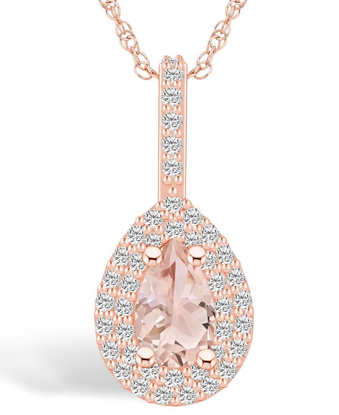 Macys best sale morganite necklace