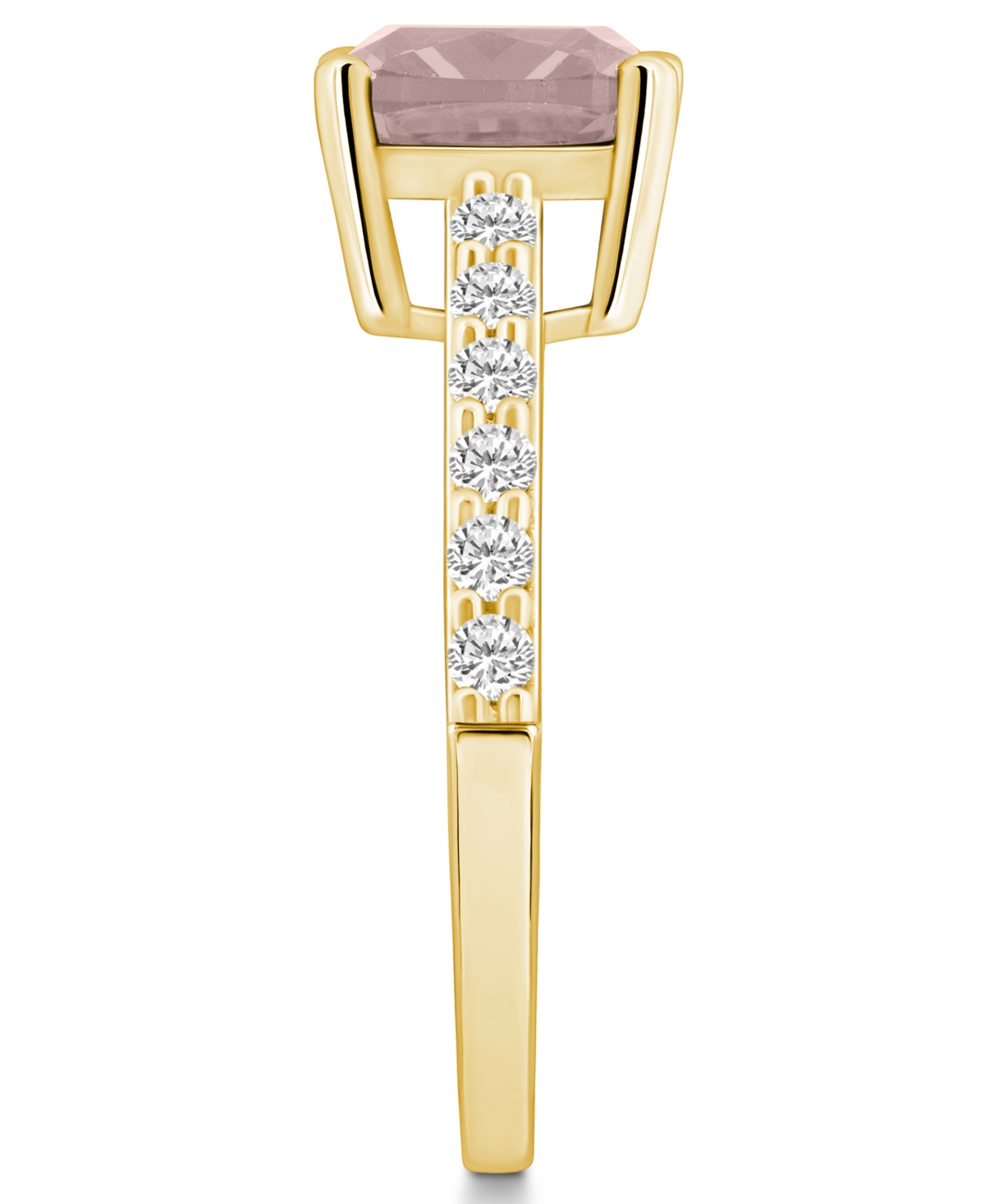 Macy's(2 Ct. T.w.) and Diamond (1/3 Ct. T.w.) Ring in 14K Yellow Gold - Morganite