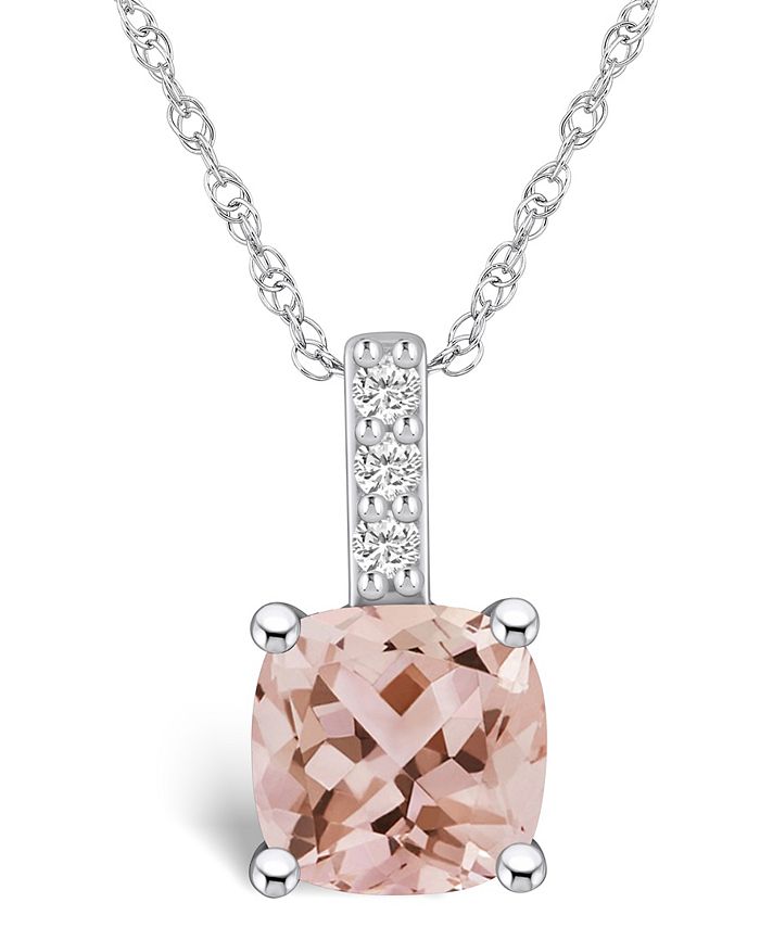 Macys best sale morganite necklace
