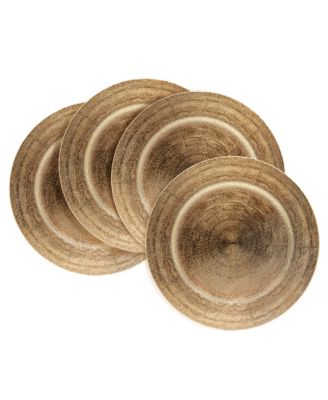 Dazzle Set of 4 Electroplated Charger Plates, Service For 4