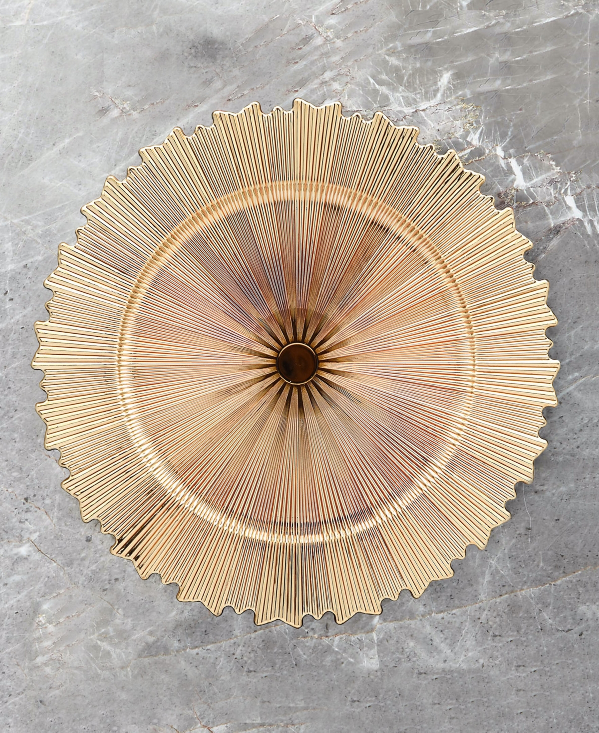 American Atelier Star Set of 4 Electroplated Charger Plates, Service For 4 - Gold-Tone