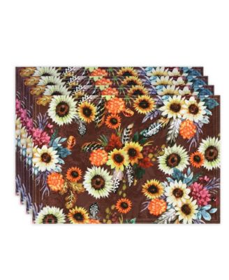 Fall Feathers Set of 4 Placemats, 13" x 19"