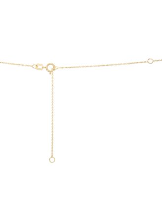 Diamond Cluster Elongated Lariat Necklace (1/2 ct. t.w.) in 14k Gold, 16" + 2" extender, Created for Macy's