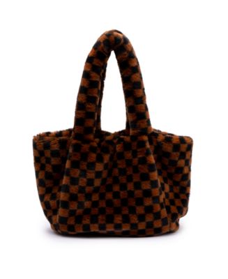 Skinnydip London Women's Kiely Checkerboard Fluff Shoulder Bag - Macy's