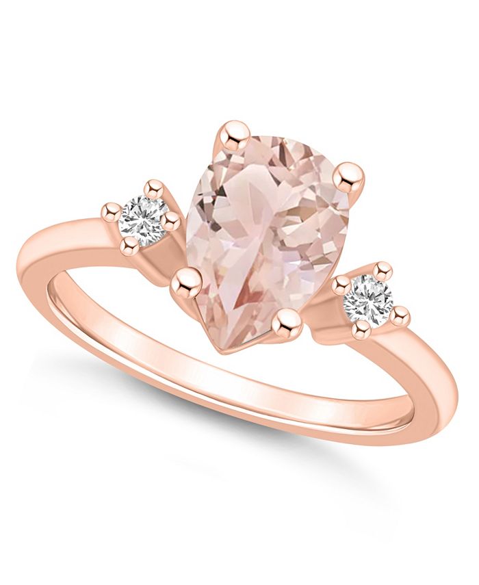 Macy s Morganite and Diamond Ring 1 5 8 ct.t.w and 1 10 ct.t.w