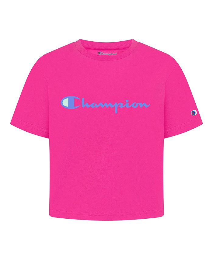 Champion small script boxy crew sales sweatshirt