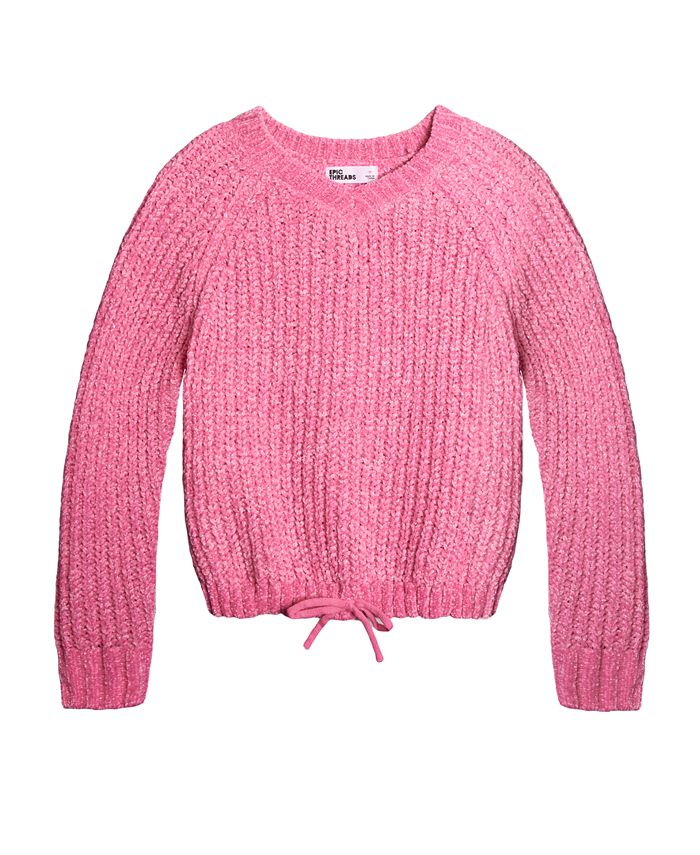 Epic Threads Big Girls V neck Cinched Sweater Created For Macy s