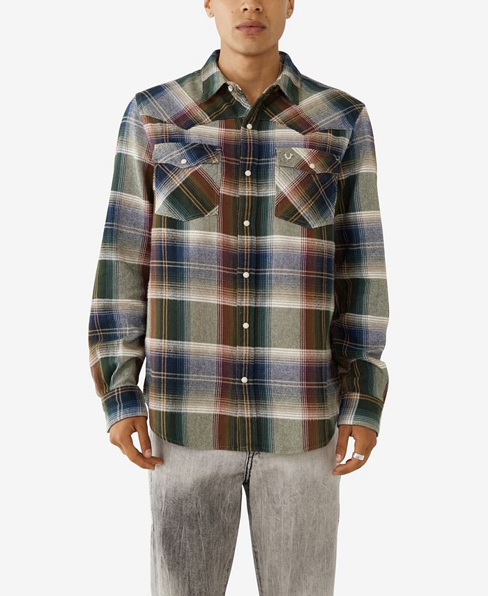True religion plaid western shirt cheap