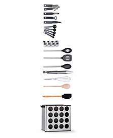Mombo Filled Spice Rack, Tool and Gadget Organizer, 33 Pieces