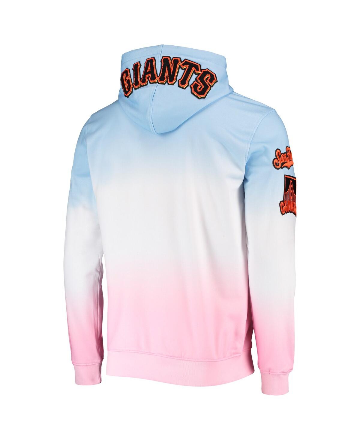 Shop Pro Standard Men's  Blue, Pink San Francisco Giants Ombre Pullover Hoodie In Blue,pink