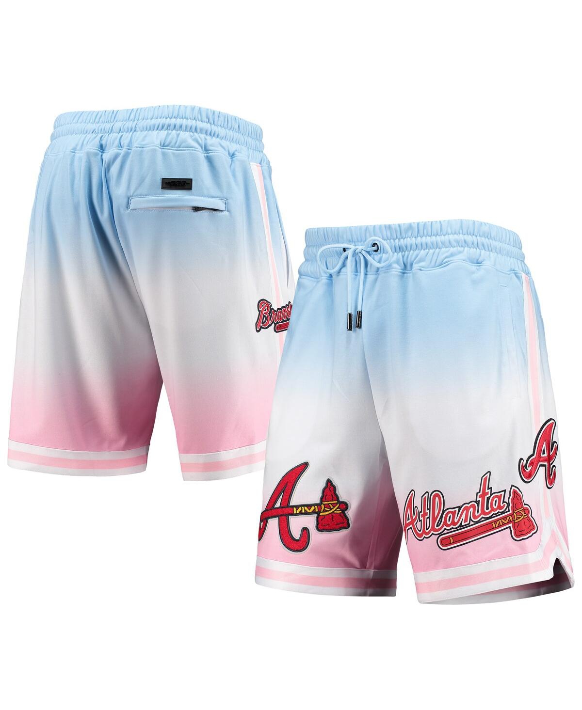 Pro Standard Men's  Blue, Pink Atlanta Braves Team Logo Pro Ombre Shorts In Blue,pink