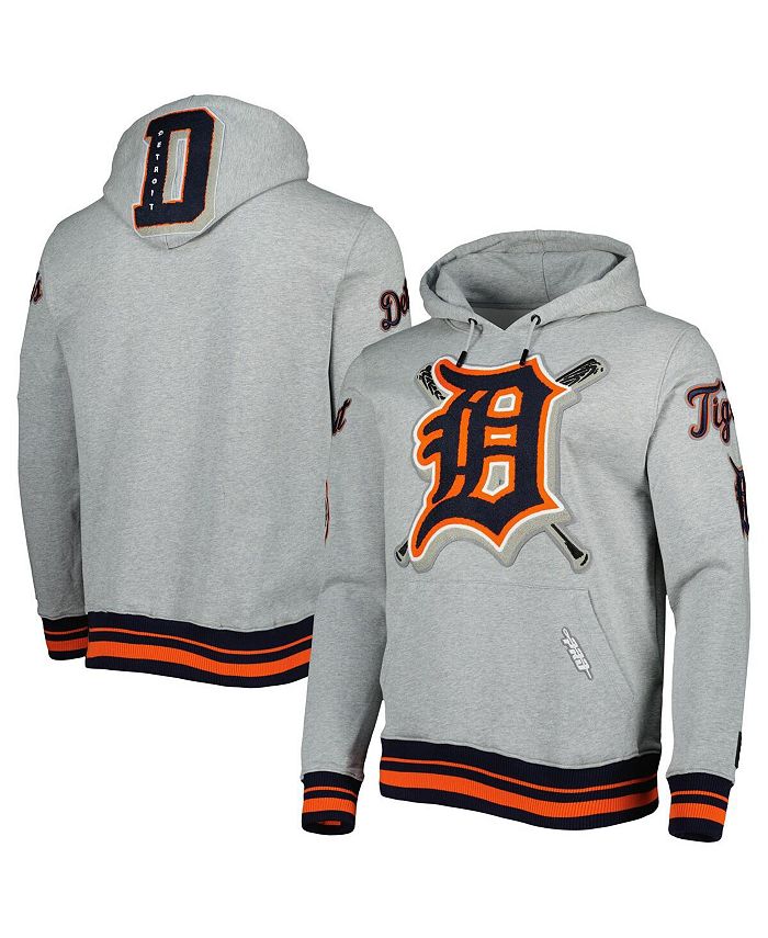 Detroit Tigers Mens Grey Essential Hood Long Sleeve Zip