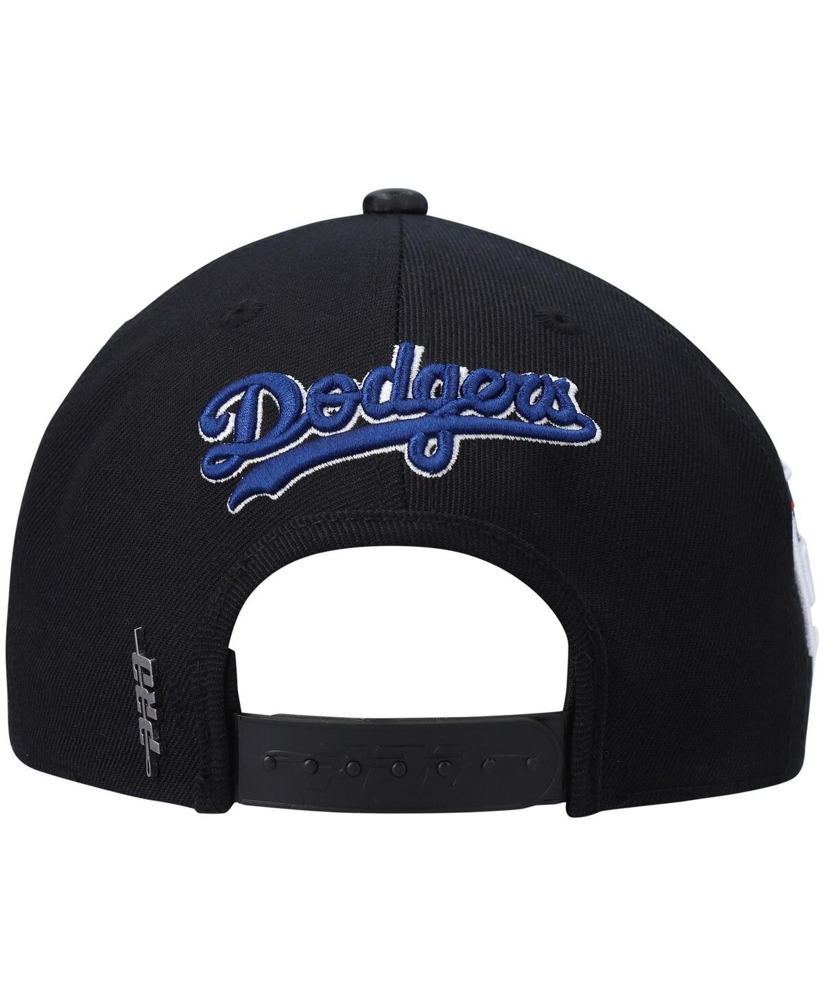 Shop Pro Standard Men's  Black Los Angeles Dodgers Stacked Logo Snapback Hat