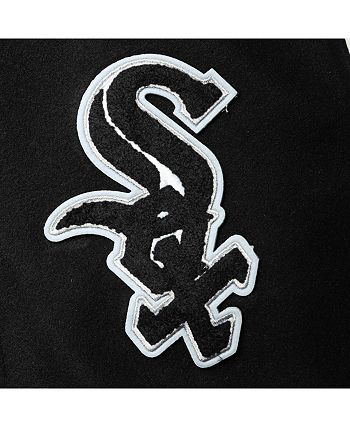 Men's Chicago White Sox Pro Standard Black/White Varsity Logo Full-Zip  Jacket