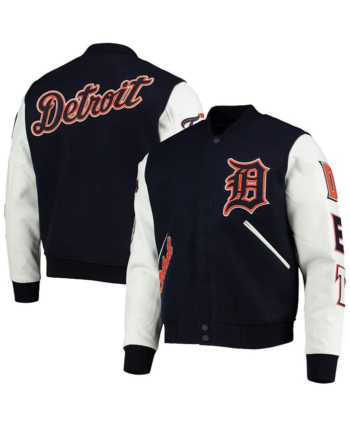 Pro Standard Men's Navy, White Detroit Tigers Varsity Logo FullZip