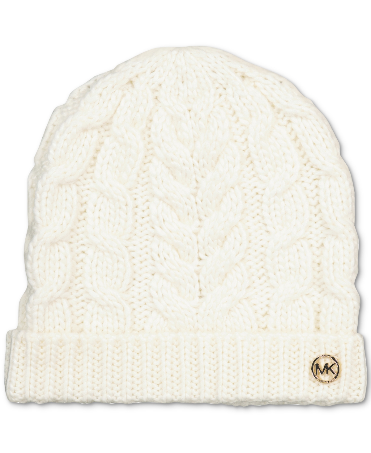 Michael Kors Michael  Women's Moving Cables Knit Hat In Cream