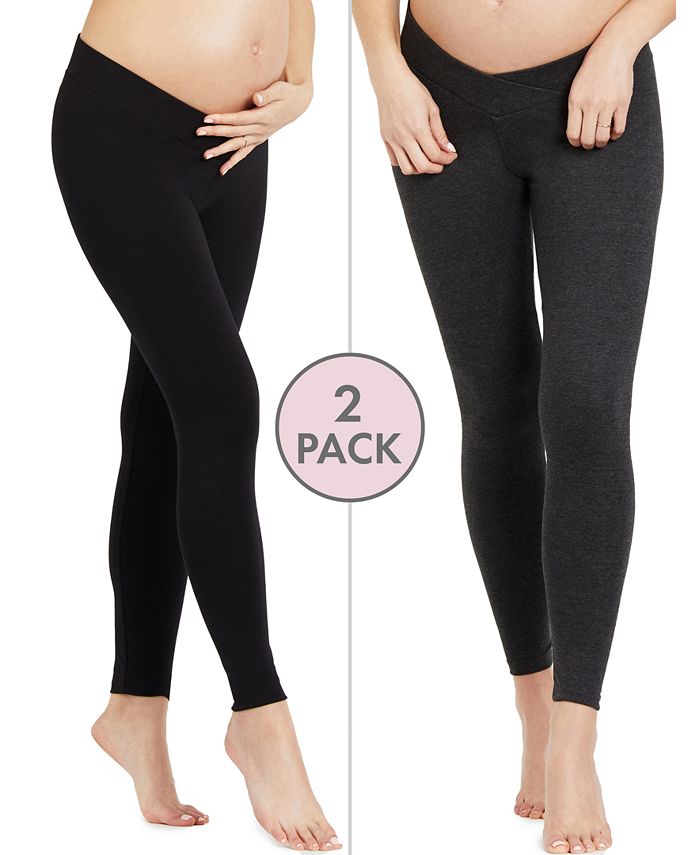 Motherhood Maternity Under the Belly Maternity Leggings 2 Pack Macy's