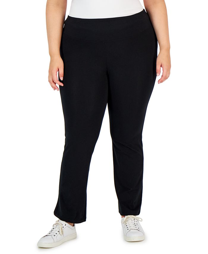 Style & Co Plus Size High Rise Pull-On Bootcut Leggings, Created for ...