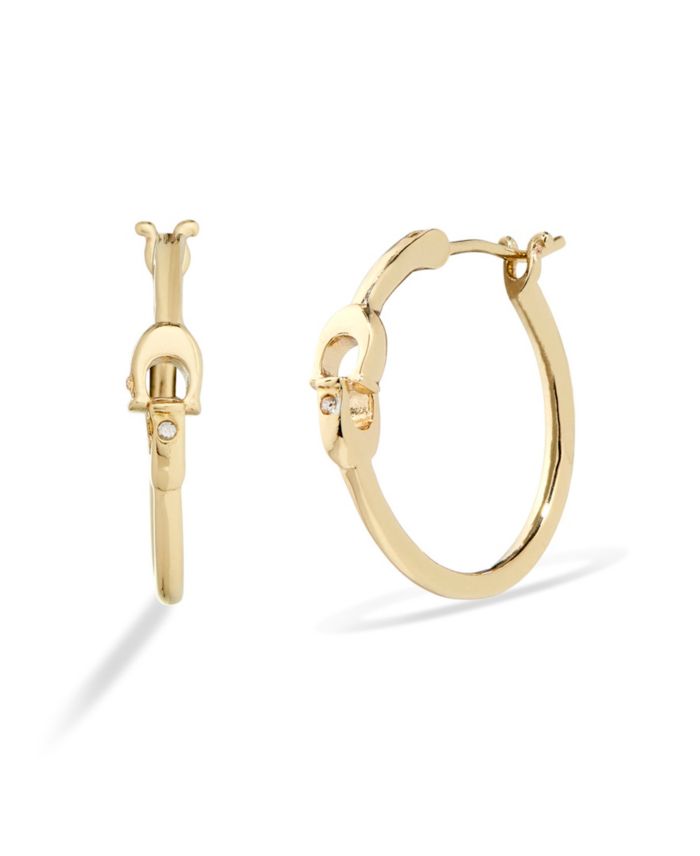 COACH Signature Hoop Earrings