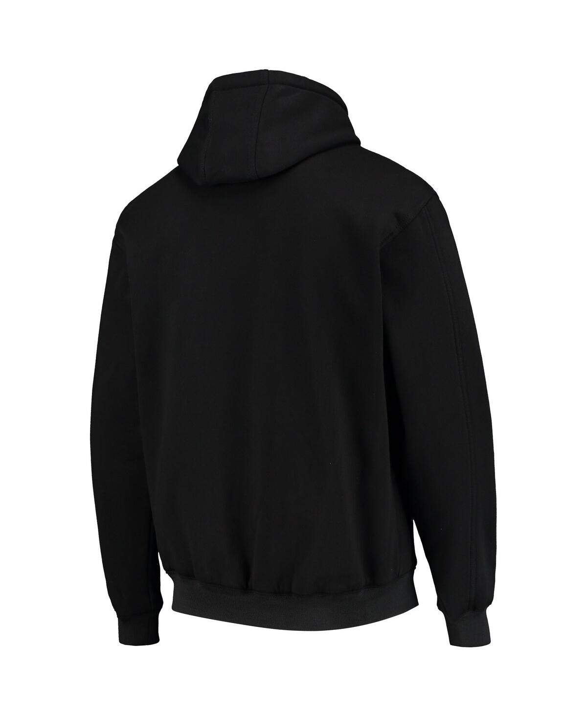 DUNBROOKE MEN'S DUNBROOKE BLACK PHILADELPHIA EAGLES CRAFTSMAN THERMAL-LINED FULL-ZIP HOODIE 
