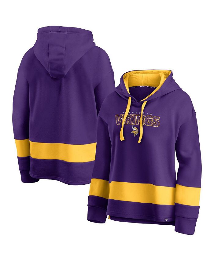 Women's Fanatics Branded Purple/Gold Minnesota Vikings Colors of Pride  Colorblock Pullover Hoodie