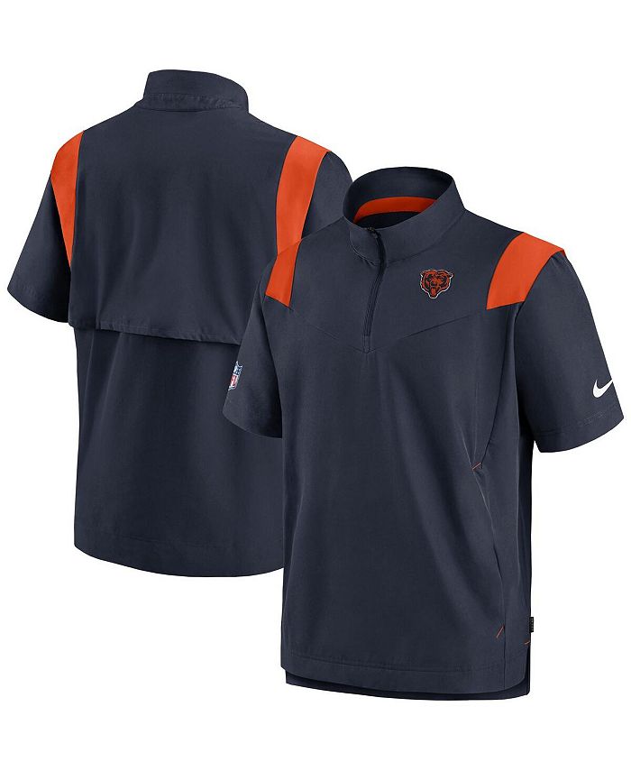 Nike Men's Navy Chicago Bears Sideline Coaches Short Sleeve Quarter-Zip  Jacket - Macy's