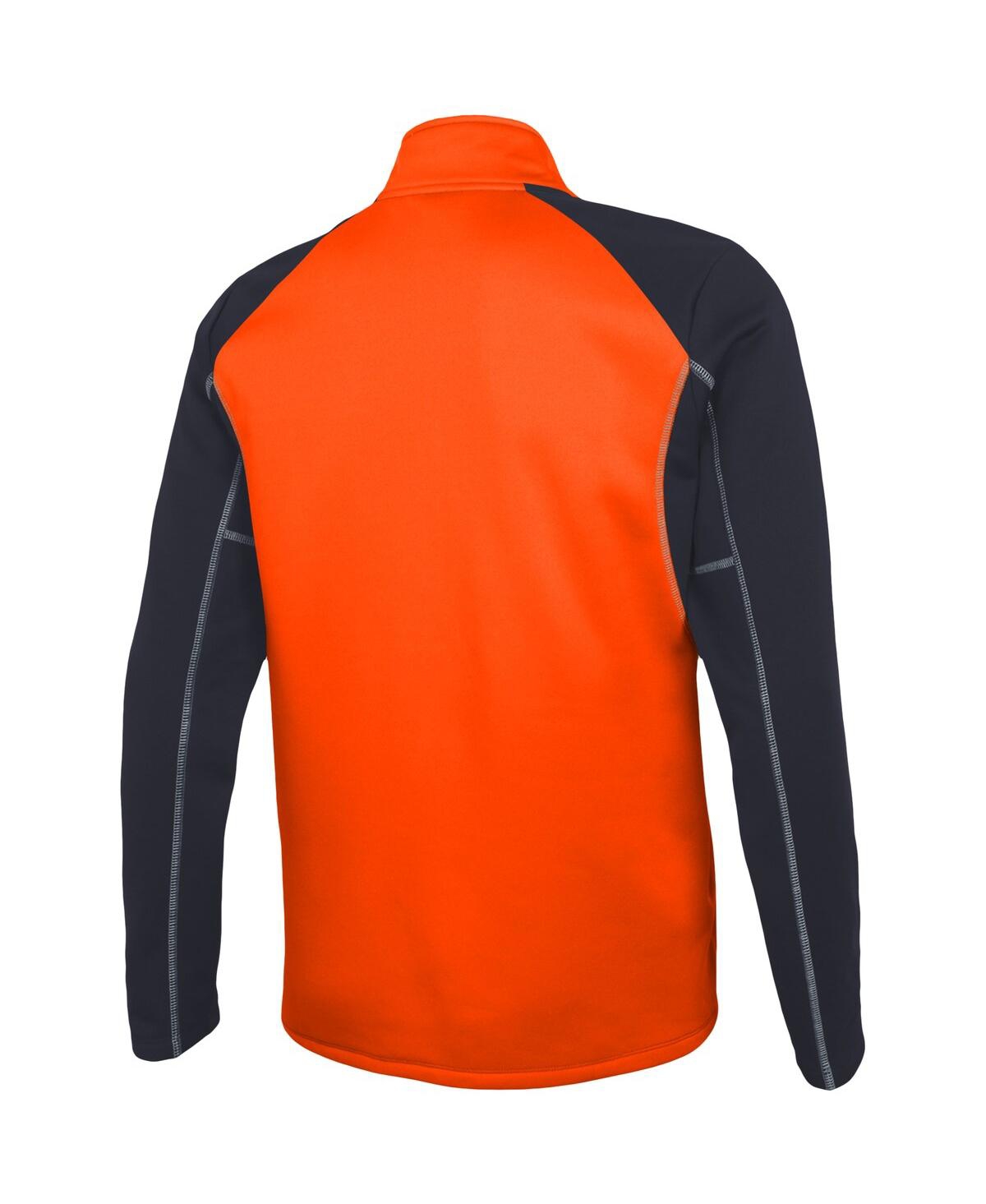 NEW ERA MEN'S NEW ERA ORANGE CHICAGO BEARS COMBINE AUTHENTIC TWO-A-DAYS HALF-ZIP JACKET 