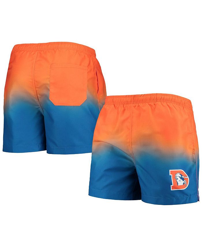 FOCO Men's Royal Denver Broncos Retro Dip-Dye Swim Shorts - Macy's