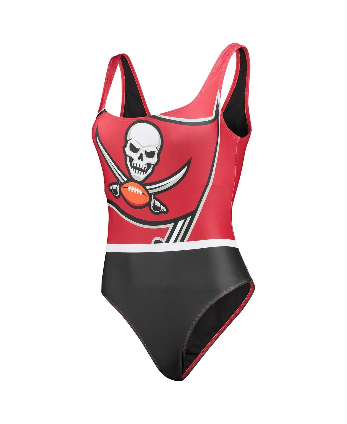 Shop Foco Women's  Red Tampa Bay Buccaneers Team One-piece Swimsuit