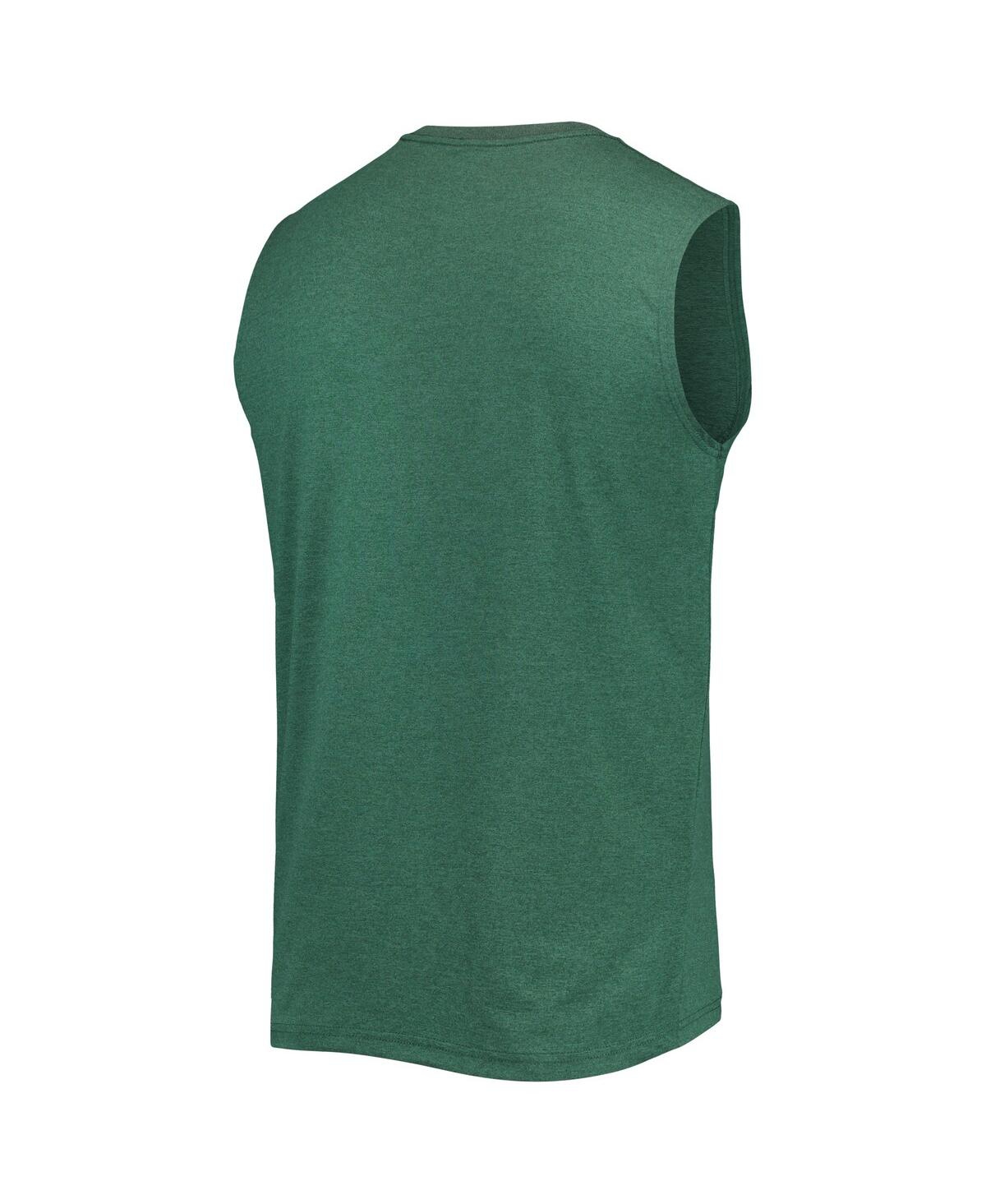 NEW ERA MEN'S NEW ERA GREEN GREEN BAY PACKERS BRUSHED SLEEVELESS TANK TOP 