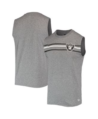 Men's Heathered Gray Las Vegas Raiders Brushed Sleeveless Tank Top