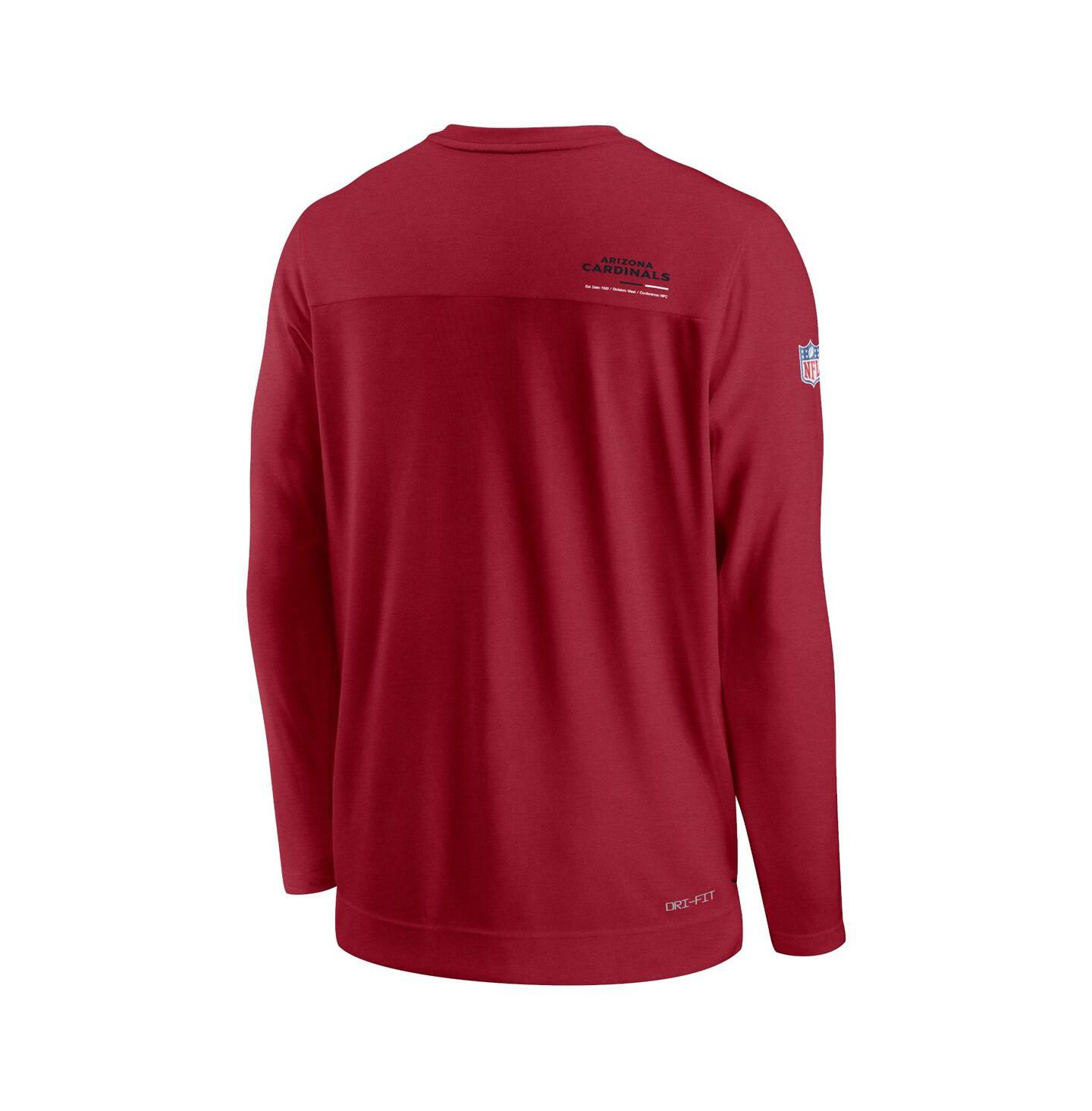 Мужская футболка Nike Cardinal Arizona Cardinals 2022 Sideline Coach Chevron Lock Up Performance Long Sleeve — фото 4