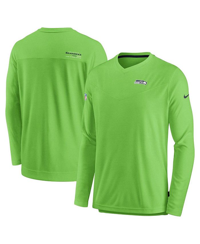 Nike Men's Neon Green Seattle Seahawks 2022 Sideline Coach Chevron