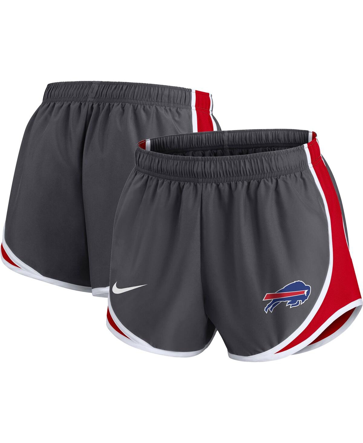 Nike Women's  Charcoal Buffalo Bills Plus Size Logo Performance Tempo Shorts