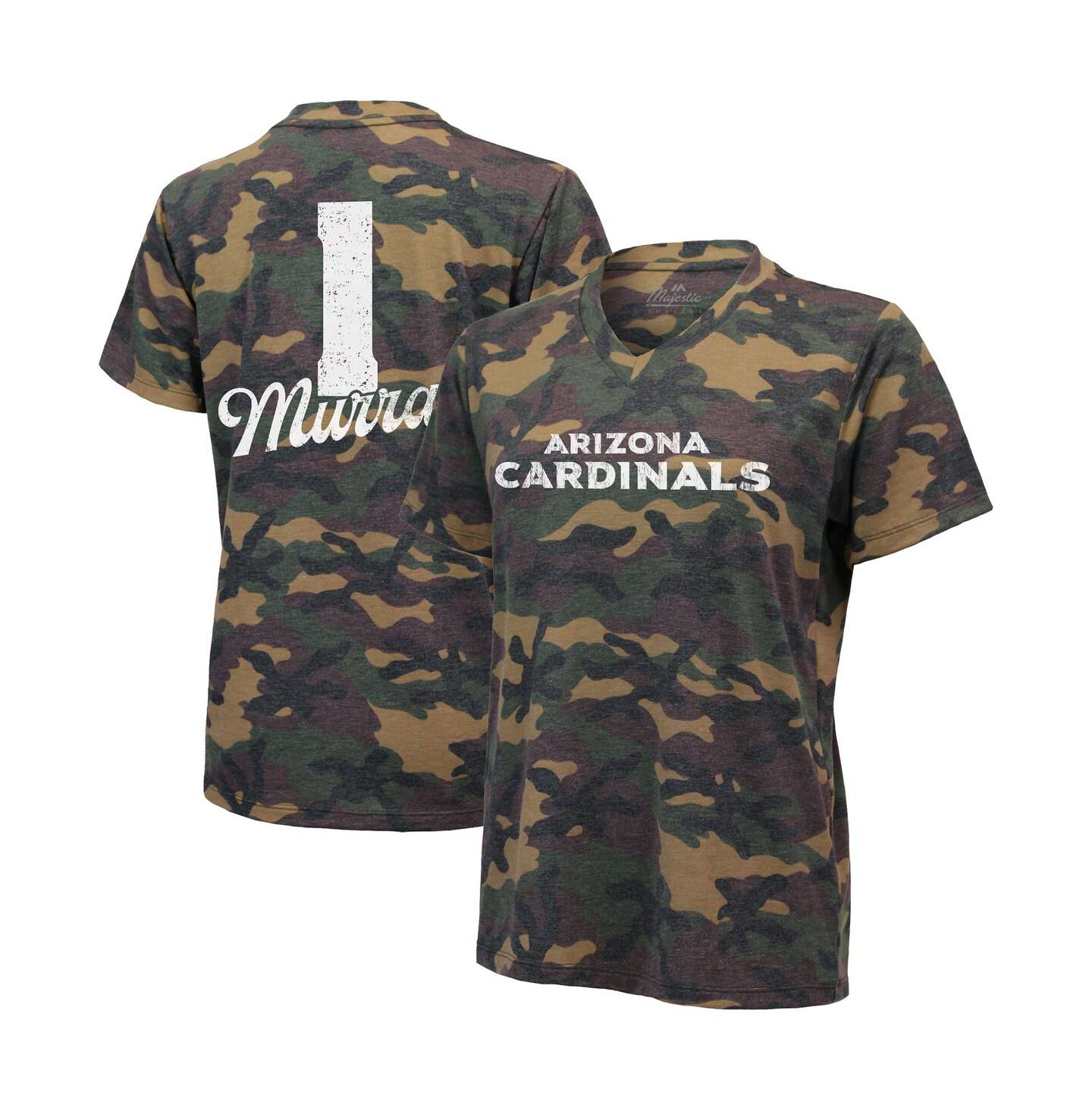 Женская футболка Industry Rag Kyler Murray Camo Arizona Cardinals Name and Number Tri-Blend V-Neck — фото 2