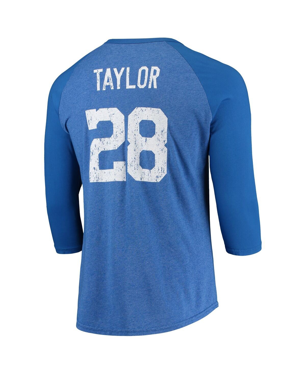 Shop Majestic Men's  Threads Jonathan Taylor Royal Indianapolis Colts Name And Number Team Colorway Tri-bl