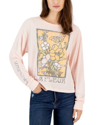Grayson Threads Black - Juniors' La Fleur Long-Sleeve T-Shirt