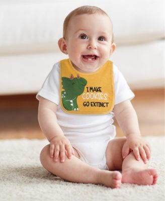 Baby Boys Terry Feeding Bibs, 10 Pack, Dino