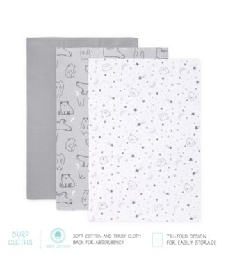 Baby Boys Newborn Shower Gift Set Layette Essentials, Grey, White