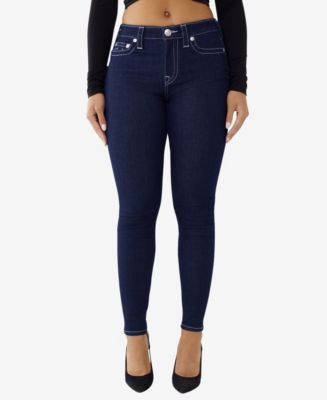 True Religion Women's Jennie Mid Rise Skinny Crystal Jeans - Macy's