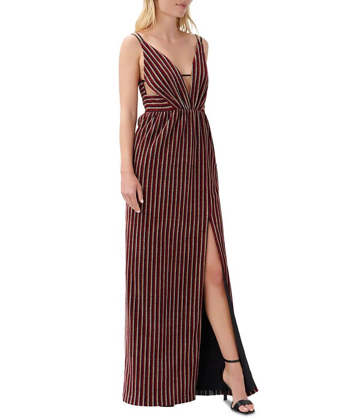 Aidan by Aidan Mattox Women's MetallicThreaded SideCutout Gown Macy's