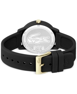 Women's L.12.12 Black Silicone Strap Watch 36mm