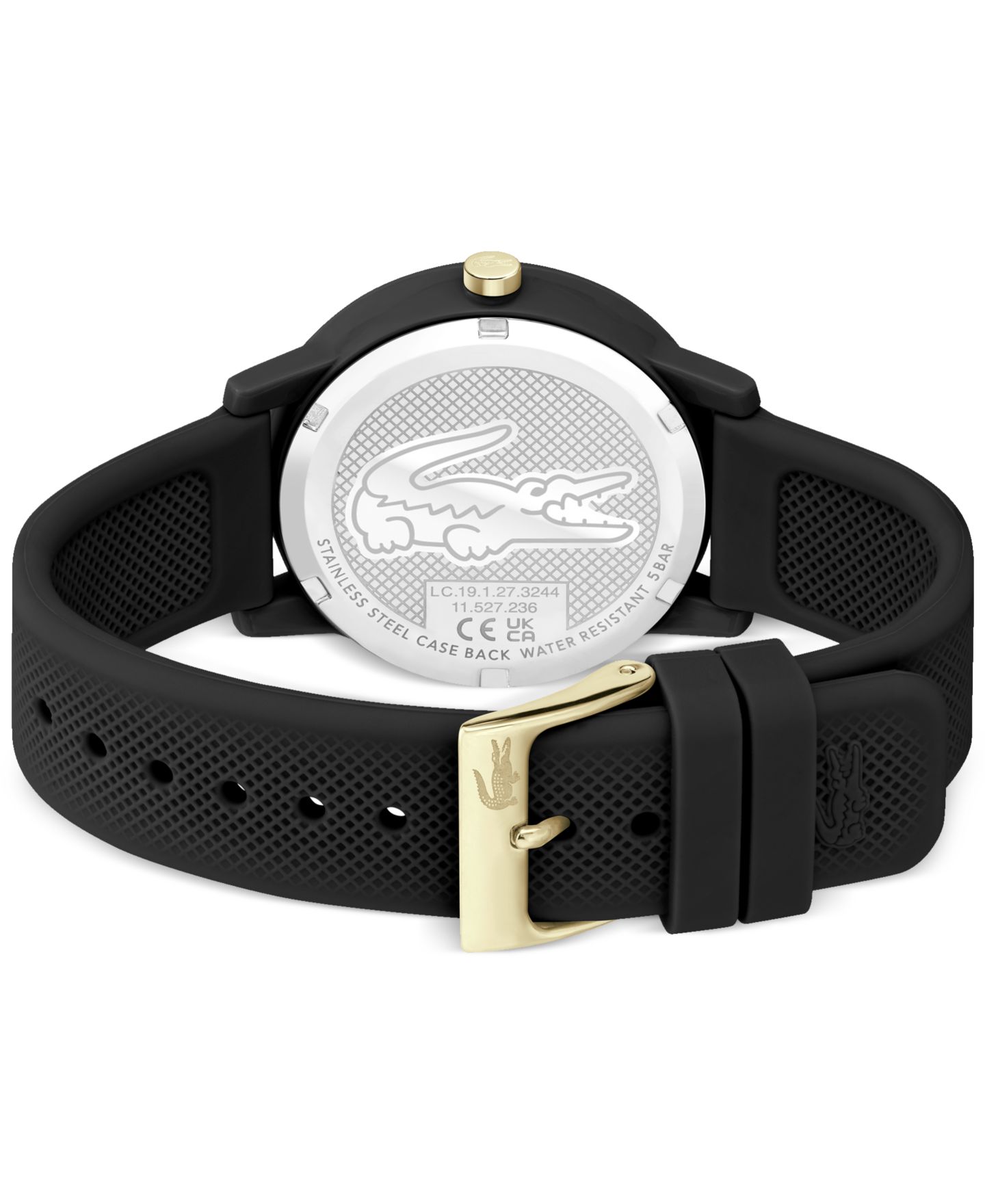 Женские часы Lacoste L.12.12 Black Silicone Strap Watch 36mm — фото 3