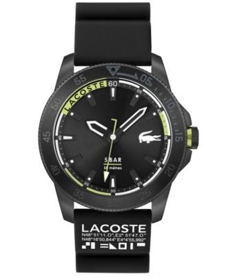 Lacoste - Men's Regatta Black Silicone Strap Watch 46mm