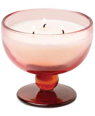 Paddywax Aura Rose & Red Tinted Goblet Saffron Rose Candle, 6 oz.