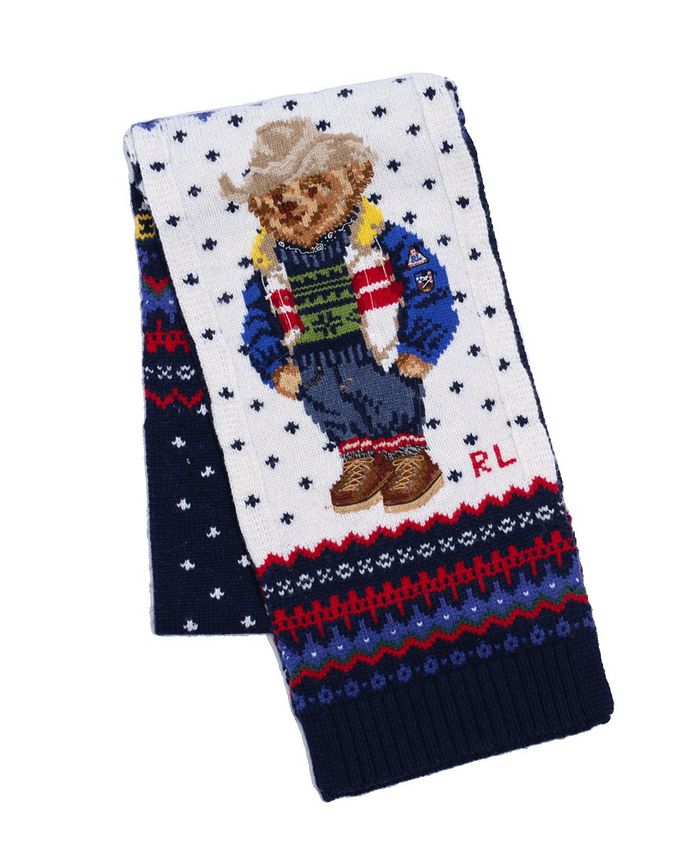 Polo Ralph Lauren Men's Holiday Intarsia Bear Scarf & Reviews - Hats,  Gloves & Scarves - Men - Macy's